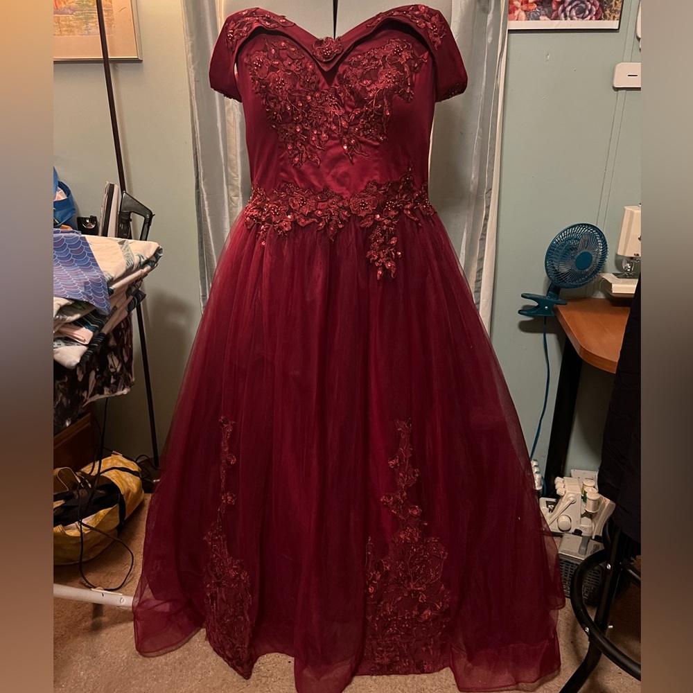 Formal burgundy dress